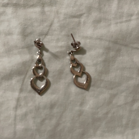 Three heart drop earrings. Never worn! - Picture 2 of 2